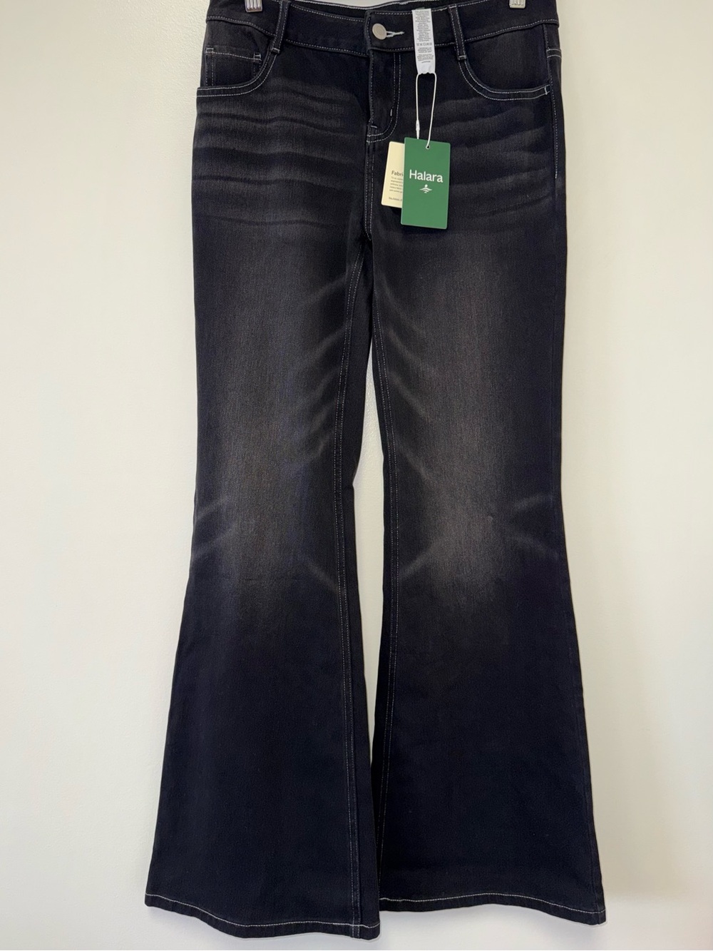 NWT Halara (Small) Brand New Women’s Black Flex Denim Flare Jeans